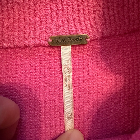 Free People Ottoman Slouchy Tunic Sweater Pink XS - Picture 5 of 6